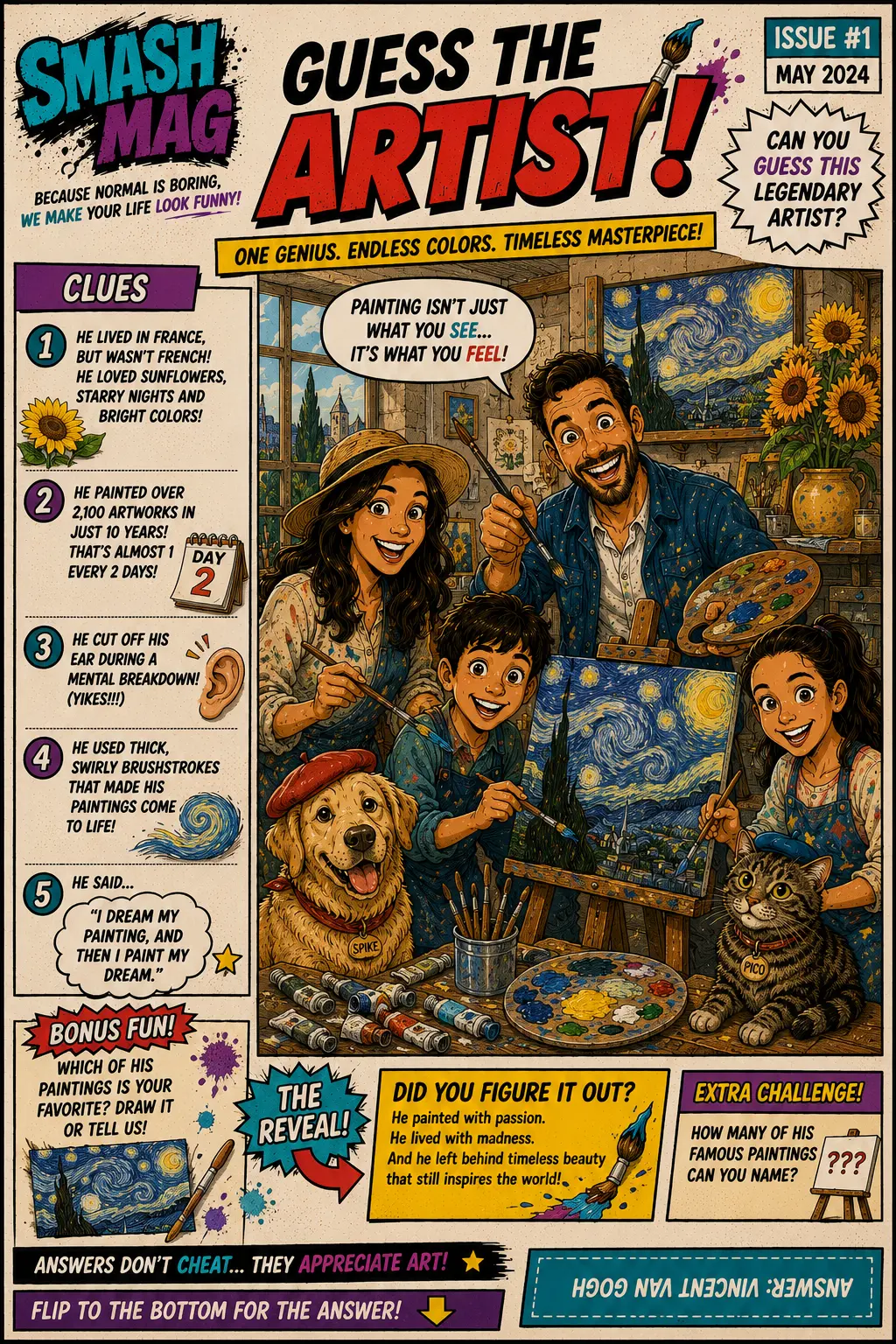 Guess the Artist magazine page