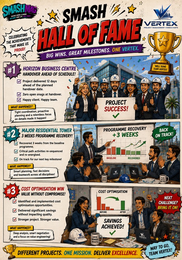 Smash Hall of Fame page with three company achievements and what happened
